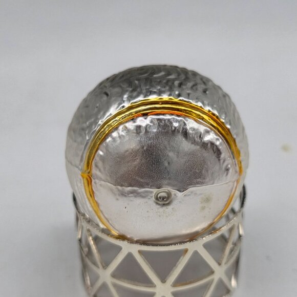 Inge Glas Cat Ball German Glass Christmas Ornament Silver 2" - Picture 5 of 6